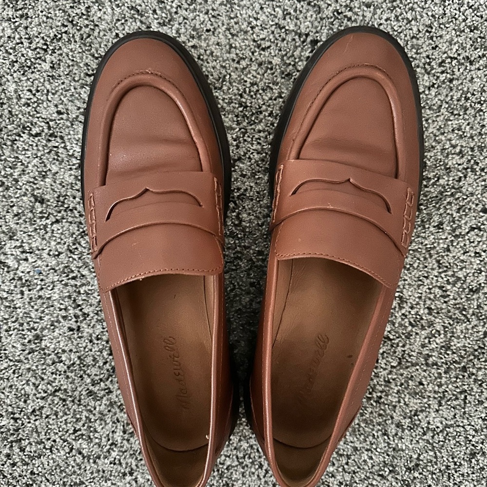 Madewell Chestnut Leather Loafers